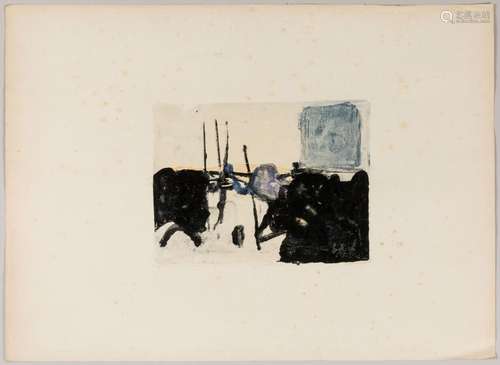 Pierre MONTHEILLET (1923-2011)Abstraction Monotype à l'h...