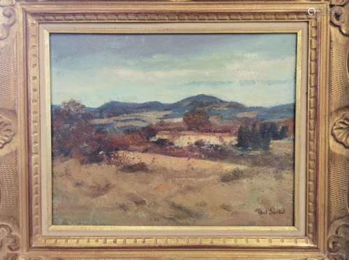 Paul SURTEL (1893-1985) Paysage de Provence. Huile sur panne...