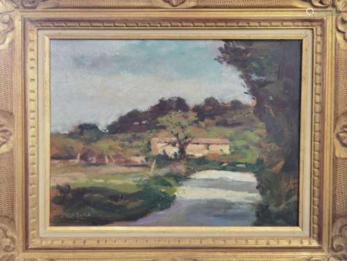 Paul SURTEL (1893-1985)Paysage de Provence.Huile sur panneau...