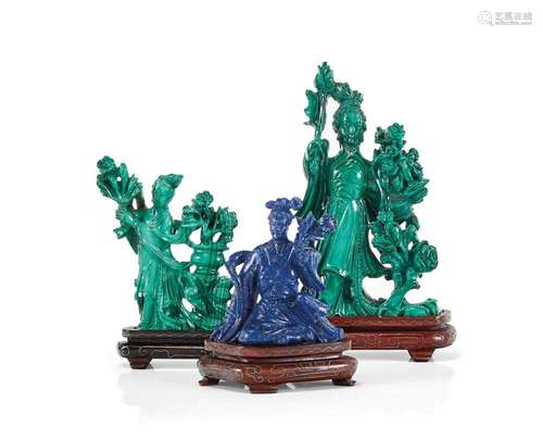 GRUPPO DI TRE SCULTURE CINA, XX SECOLO - GROUP OF THREE SCUL...