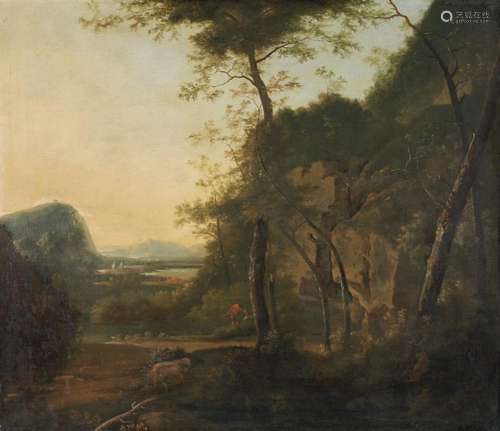 ATTRIBUITO A JAN BOTH 1610-1652 PAESAGGIO CON FIGURE - LANDS...