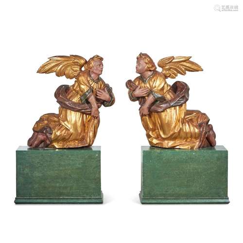 COPPIA DI ANGELI XVIII-XIX SECOLO - PAIR OF ANGELS 18TH-19TH...