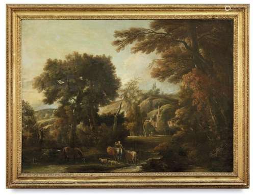 ANTONIO DIZIANI 1737-1797 PAESAGGIO CON FIGURE - LANDSCAPE W...