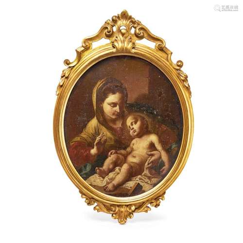 SCUOLA NAPOLETANA DEL XVIII SECOLO MADONNA CON BAMBINO - VIR...