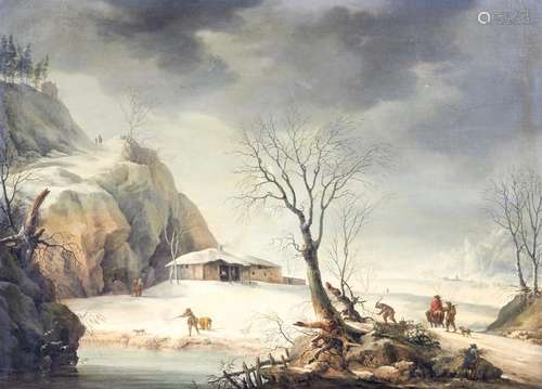 FRANCESCO FOSCHI 1710-1780 PAESAGGIO INVERNALE - WINTER LAND...