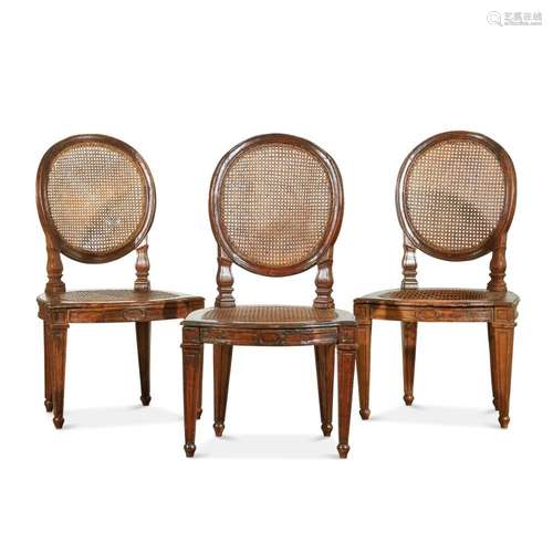 GRUPPO DI TRE SEDIE XVIII-XIX SECOLO - GROUP OF THREE CHAIRS...