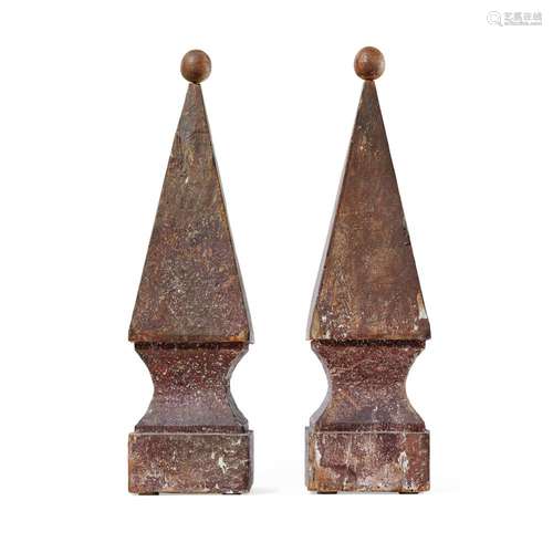 COPPIA DI ELEMENTI DECORATIVI XIX SECOLO - PAIR OF DECORATIV...