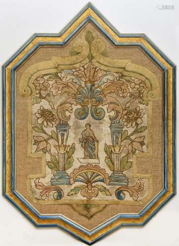 PANNELLO RICAMATO XVIII-XIX SECOLO - EMBROIDERED PANEL 18TH-...