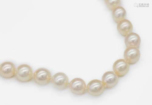 Endless necklace made of Akoya-cultured pearls