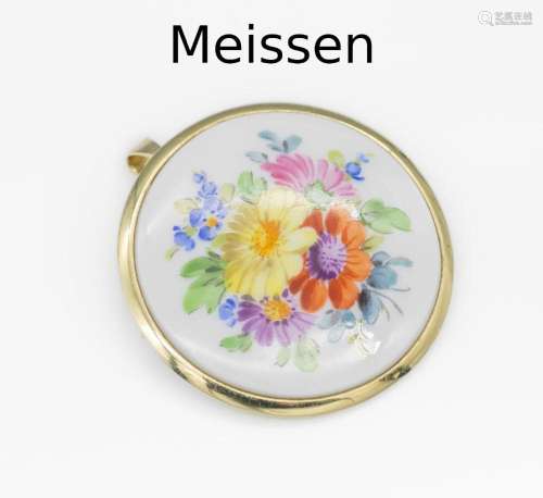 MEISSEN pendant/brooch with porcelain inlay