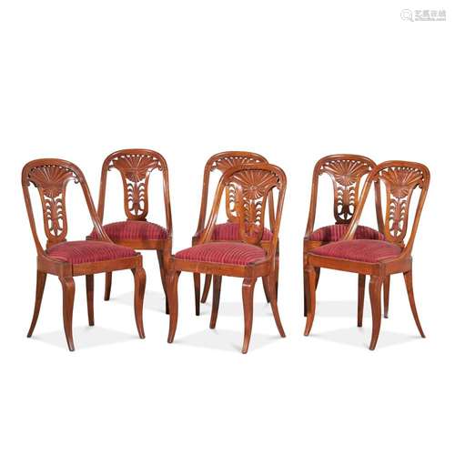 GRUPPO DI SEI SEDIE XIX SECOLO - GROUP OF SIX CHAIRS 19TH CE...