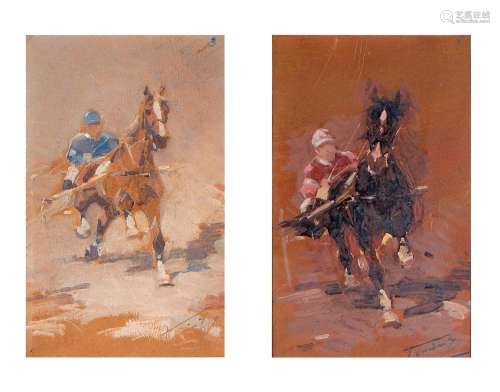 ALFREDO TOMINZ 1854-1936 STUDI DI CAVALLI - STUDIES OF HORSE...