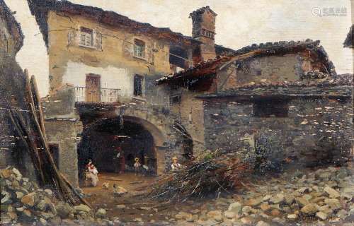 SILVIO POMA 1840-1932 L'AIA - THE YARD