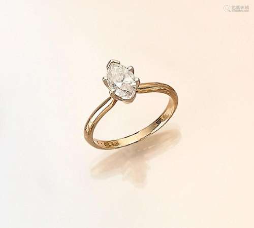 14 kt gold ring with diamond