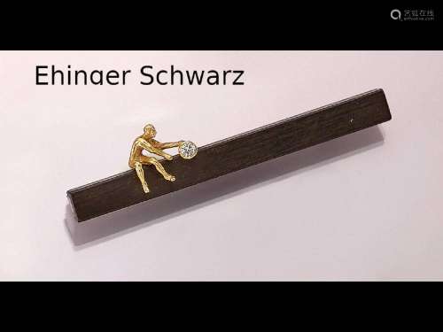 EHINGER SCHWARZ brooch and tiepin with brilliants