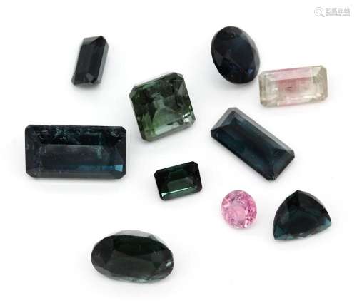 Lot 25 loose bevelled tourmalines