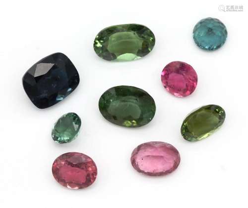 Lot 22 loose bevelled tourmalines