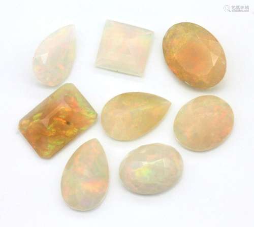 Lot 8 loose bevelled opals