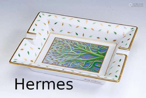 HERMES ashtray, porcelain, Made in France