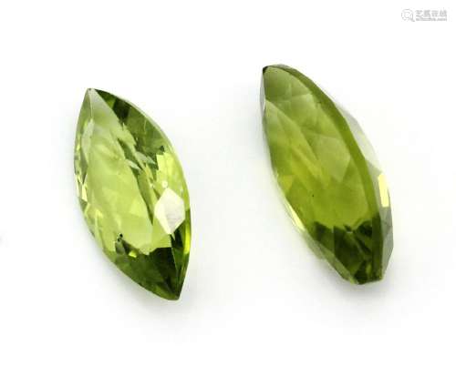 Lot 2 loose bevelled peridot marquise