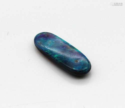 Loose Black opal, approx. 1.56 ct, elongated, nice play of