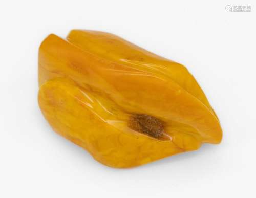 Butterscotch Amber boulder, abstract form