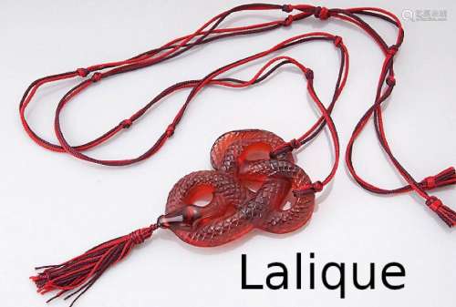 LALIQUE necklace SERPENT ROUGE