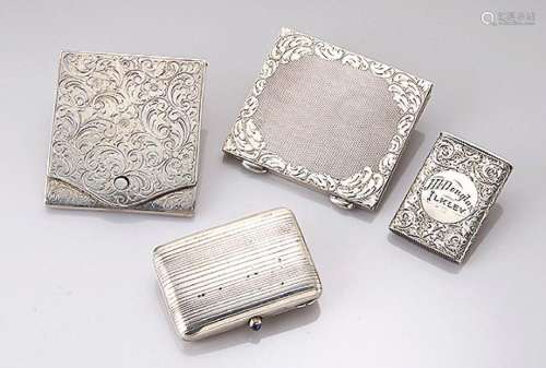 Lot 4 silver cases