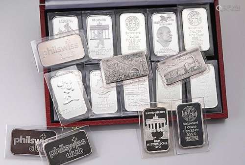 18 pure silver bar each 1 ounce Fine Silver 999,0
