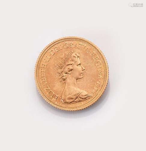 Gold coin, Sovereign, Great Britain, 1974