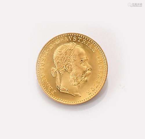 Gold coin, 1 ducat, Austria-Hungary, 1915