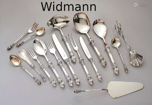 91-piece silver cutlery WIDMANN for 12 respectively 6 person...