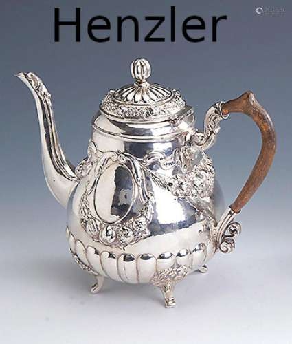 Teapot, 800 silver, german approx. 1900