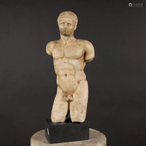 Male torso in ancient manner
