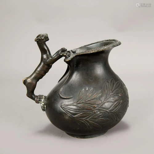 Bronze jug in Pompeian style