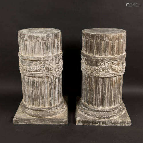 Pair of large columns