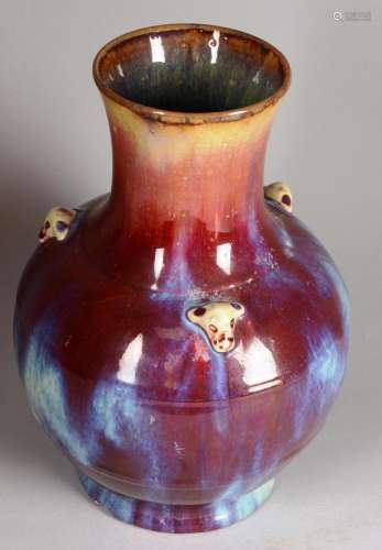 CHINE. Vase en grès porcelaineux