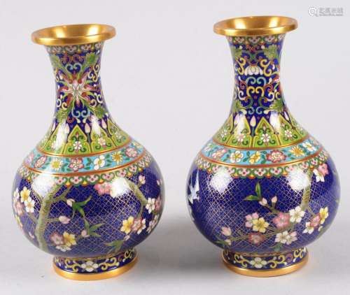 Paire de vases cloisonnés