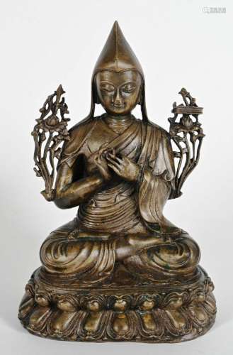 CHINE, Bouddha en bronze