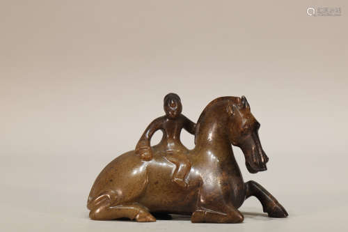Jade Horse Figure