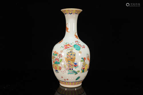 Famille Rose Porcelain Vase