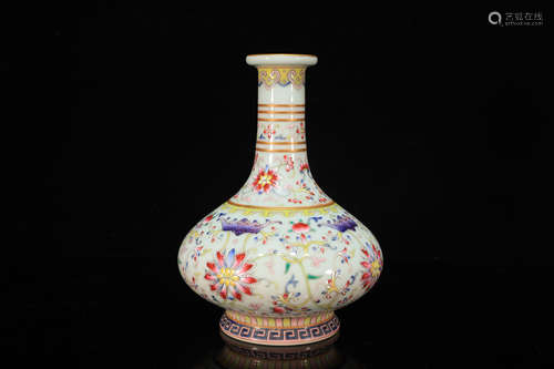 Famille Rose Porcelain Vase