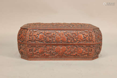 Huanghuali Dragon Pattern Wood Box