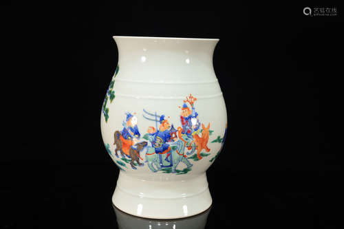 Drawing Character Pattern Porcelain Vase