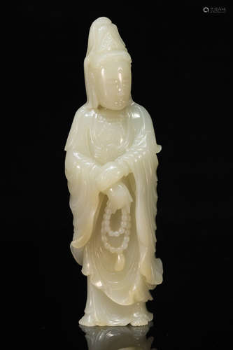 Jade Guanyin Figure Ornament