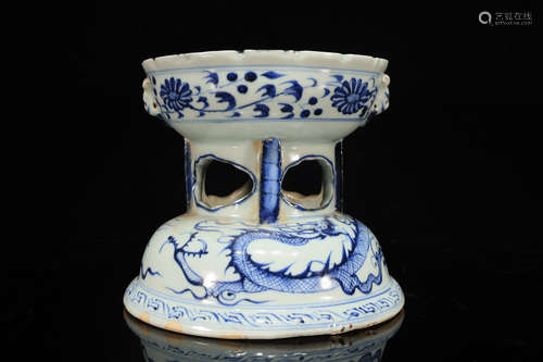 Blue and White Dragon Pattern Porcelain Vase