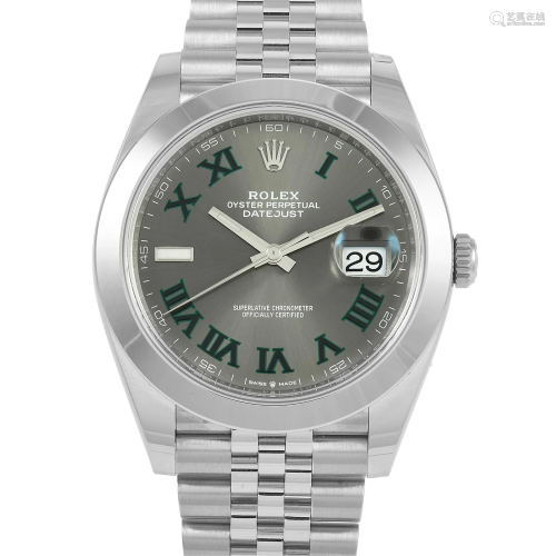 Rolex Datejust 41mm Watch W/Rare Wimbledon Dial