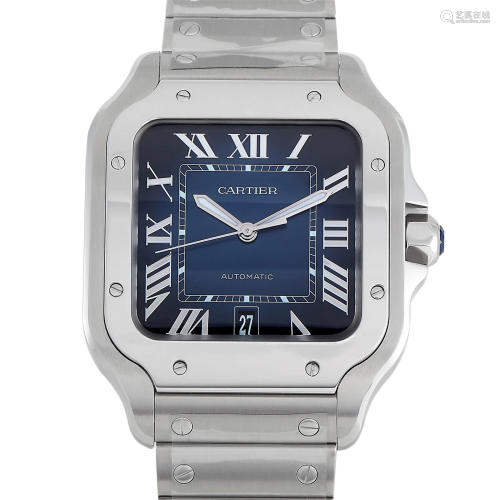 Cartier Santos Large Model Stainless Steel Watch