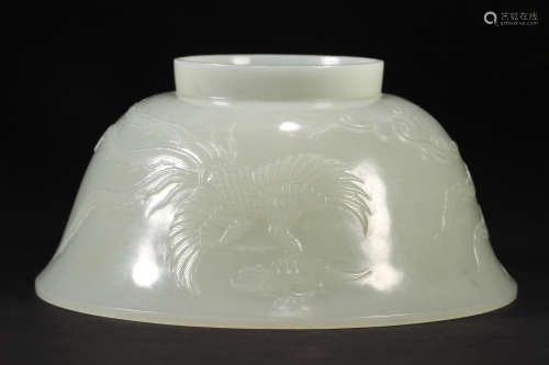 Hetian jade bowl in Qing Dynasty