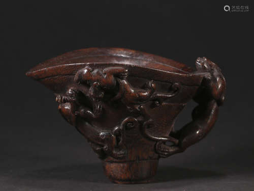Aloes tiger cup in Qing Dynasty